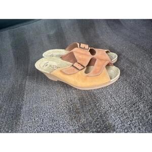 Rohde Naturform Laufs Synth 2 Tone leather sandals with a buckle Size 7.5-8/38